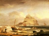 Luny, Thomas - Fishermen rowing in, before St Michael's Mount
